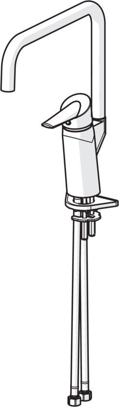 Смеситель для кухонной мойки Oras Optima new хром, черный  2733F - 4