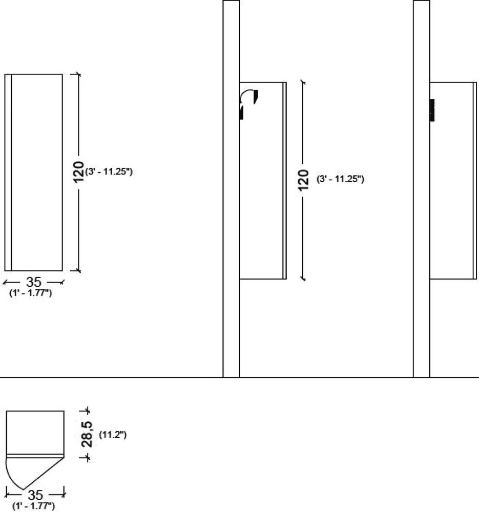 Шкаф-пенал Armadi Art Vallessi 35 подвесной белый глянец 836-W - 5