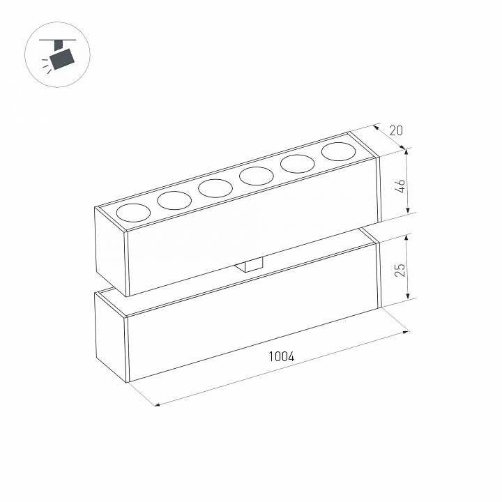 Трековый светодиодный светильник Arlight Mag-Dots-Fold-25-S1004-30W Warm3000 034232 - 3