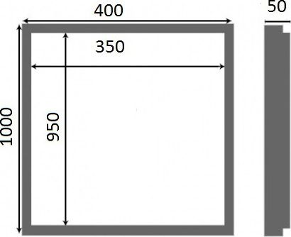 Люк настенный Люкер К  100x40 К 100x40 - 9