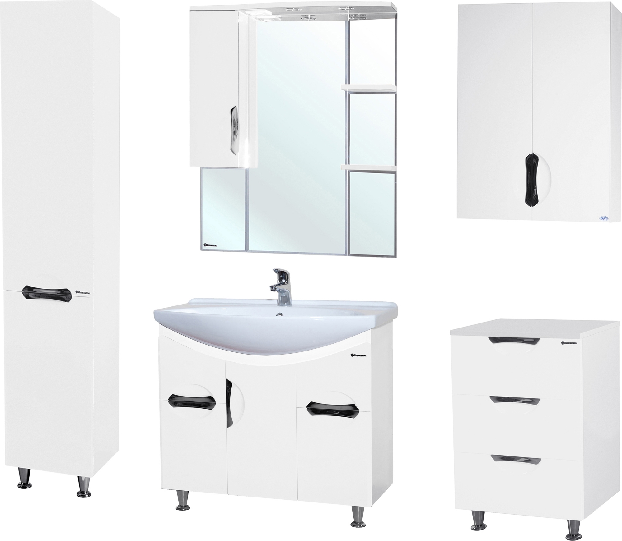 Зеркало-шкаф Bellezza Лагуна 85 L белый 4612114002014 - 1