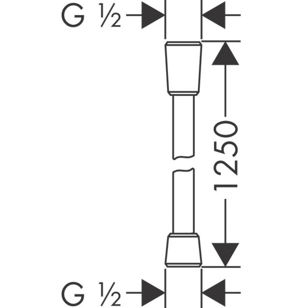 28272140 HG Isiflex 125 см шланг для душа шлиф,бронза - 1