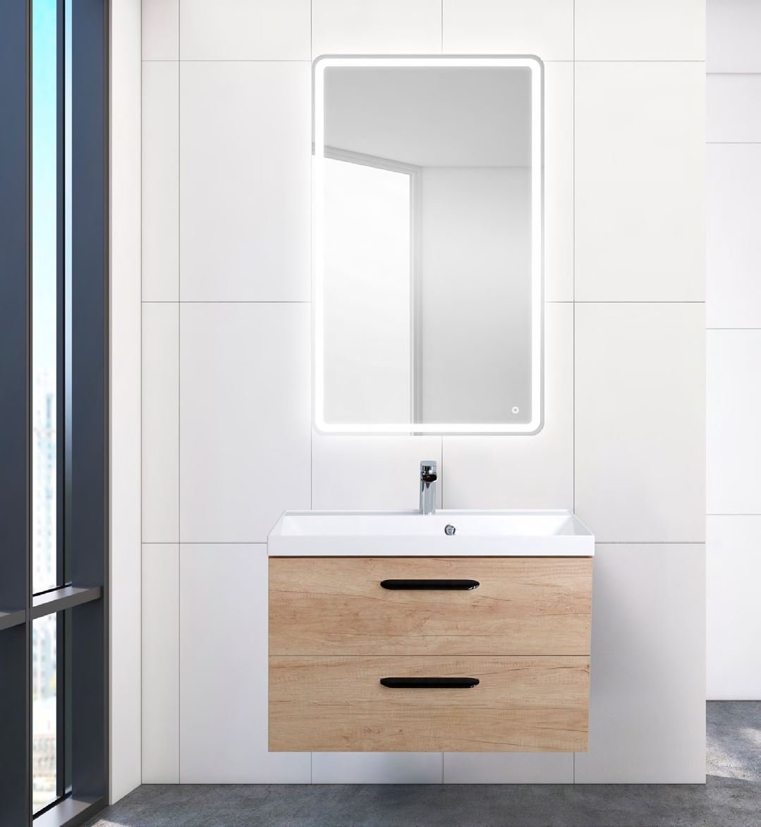 Тумба с раковиной BelBagno Aurora 70 светлое дерево - 3