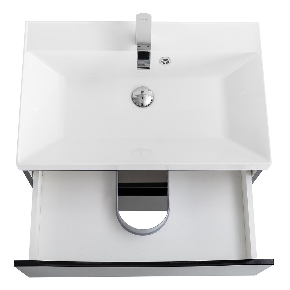 Тумба с раковиной Belbagno Marino 70 черный - 2