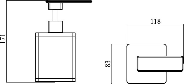 Дозатор Boheme Черный/Хром 10969-B-CR - 2