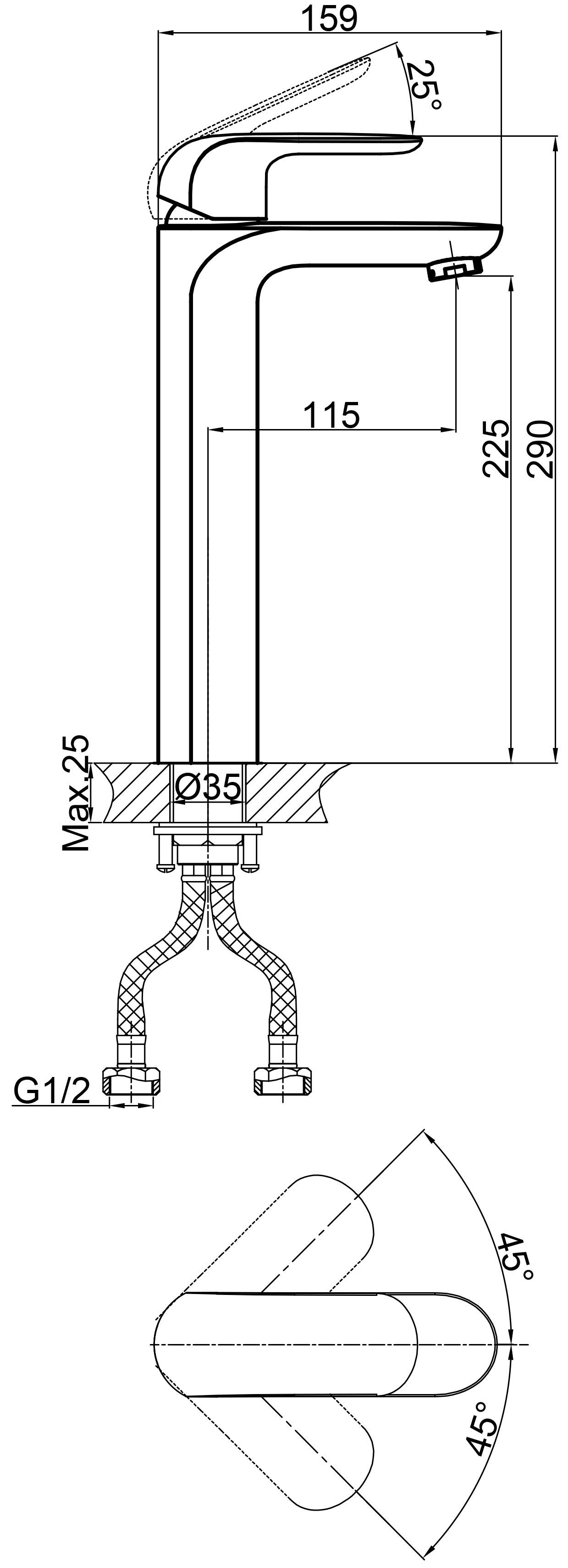 Смеситель для раковины  D&K DA1022001 - 2