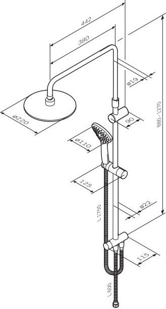 Душевая стойка AM.PM Gem F0790000 - 7