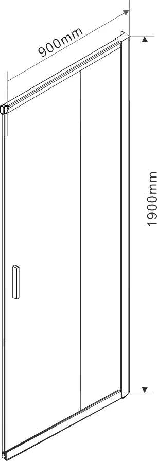 Душевая дверь Vincea Garda 90 хром стекло прозрачное VHC-1G900CL - 2