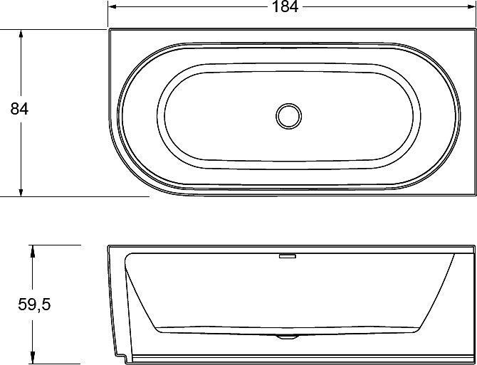 Акриловая ванна Riho Desire L 184х84 B088001005 - 1