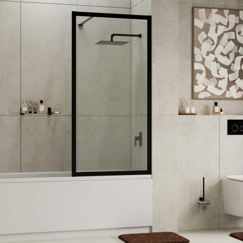 Abens 20W01-80 Matt black Fixed Стеклянная шторка 20W01-80MB - 0