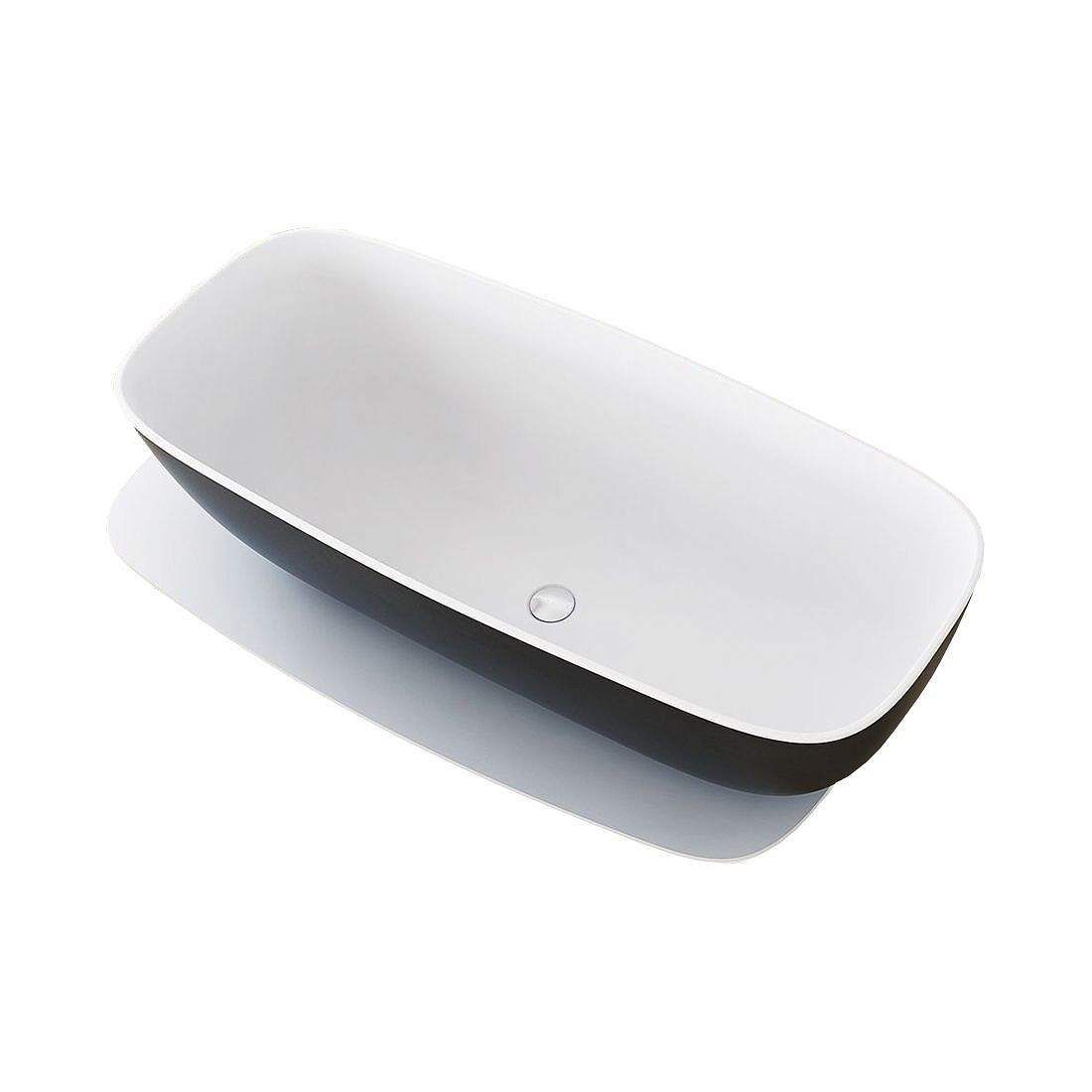 Ванна из литьевого мрамора Kolpa San Milo 174х75 черно-белая 592440 - 1