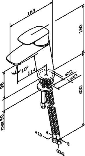 Смеситель AM.PM Spirit V2.1 F71A82100 для раковины, с донным клапаном - 11