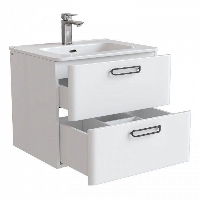 Тумба с раковиной IDDIS Brick 60 подвесная белая  BRI60W0i95K - 1