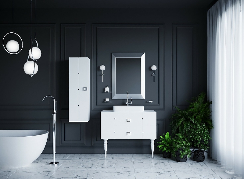 Тумба под раковину Armadi Art Vallessi Avangarde Piazza 80 белый - хром 841-080-WCR - 3