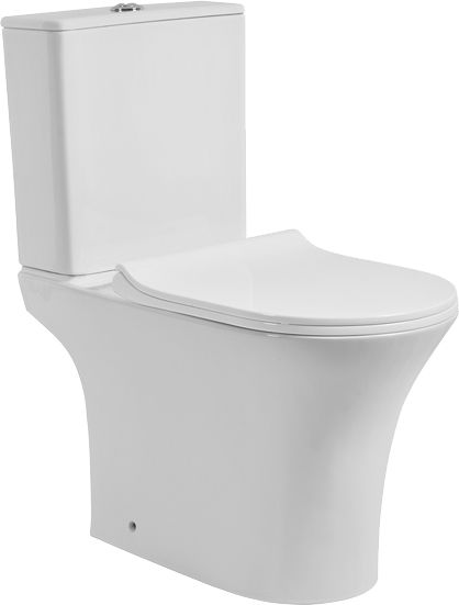 Унитаз-компакт Orange C01-000W безободковый, с микролифтом C02-000W - 0