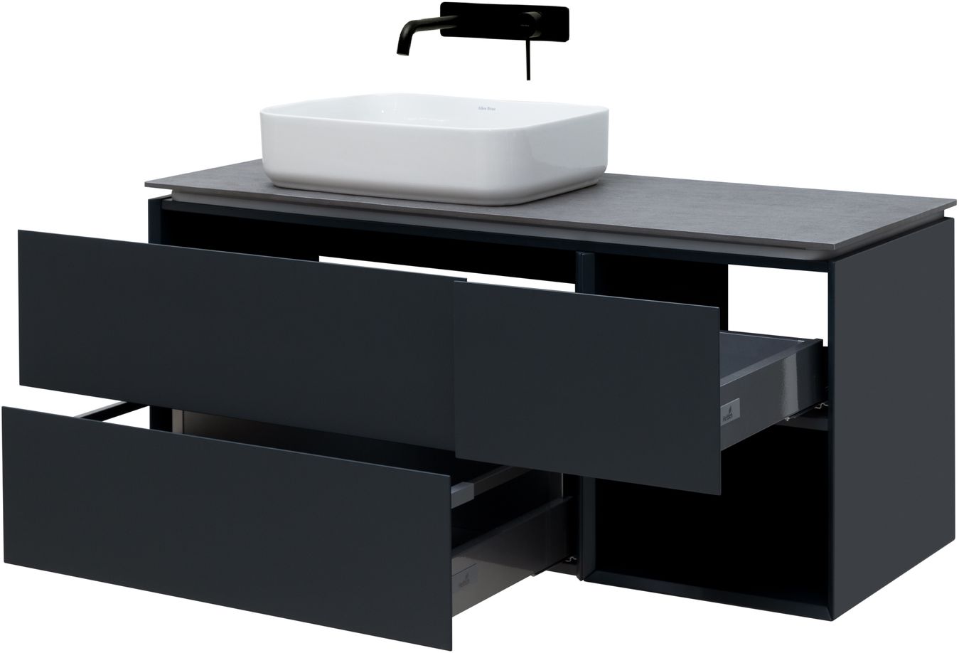 Тумба под раковину Allen Brau Infinity 120 L черный матовый 1.21005.AM - 3