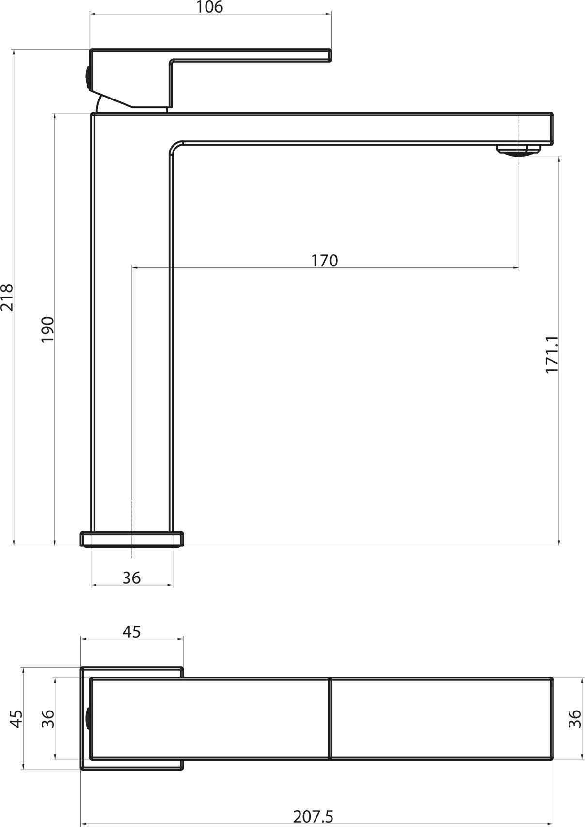 Смеситель BelBagno Magna MAG-LMC-CRM для раковины - 1
