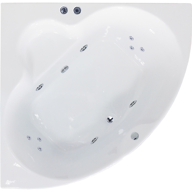 Ванна акриловая Royal Bath Fanke Comfort 140x140 с гидромассажем белый RB581200CO - 0