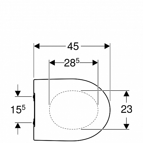 Сиденье для унитаза Geberit iCon 500.835.01.1 тонкое быстроразъемное с микролифтом - 1