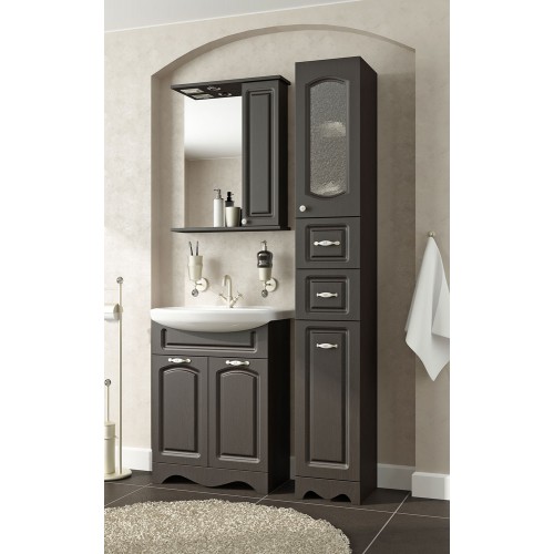 Шкаф-зеркало Francesca Империя 50 темное дерево M-1000797 - 1