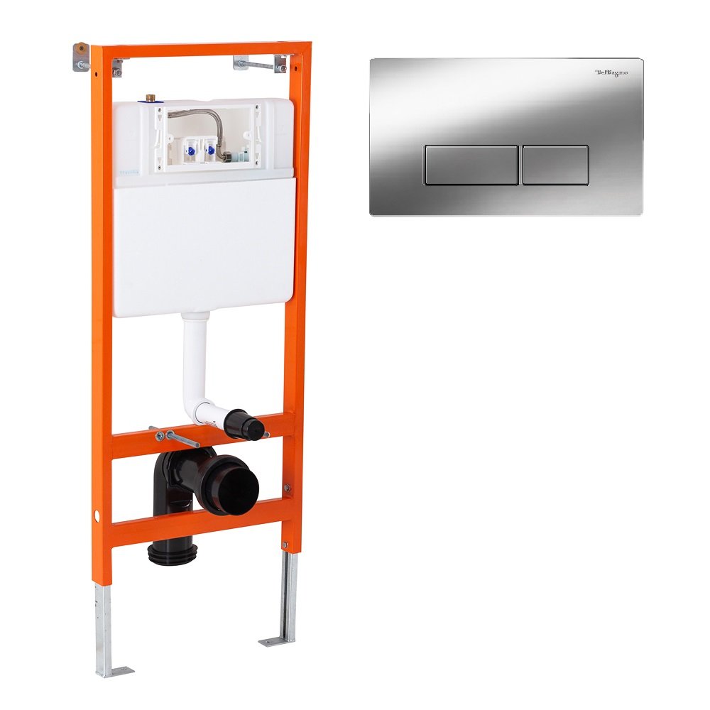 Система инсталляции BelBagno с кнопкой смыва хром BB097SET.Q.CR - 0