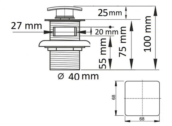 Донный клапан для раковины Ceramalux бронза  RD009 - 1