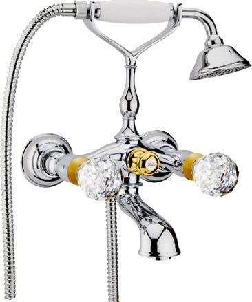 Смеситель Webert Karenina KA720201017  хром-золото для ванны с душем - 0