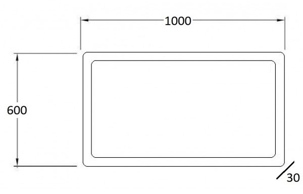 Зеркало SanVit Кристалл 100 с подсветкой zkris100 - 4