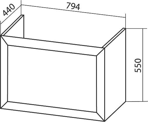 Тумба под раковину Бриклаер Берлин 80 оникс серый  4627125416156 - 8