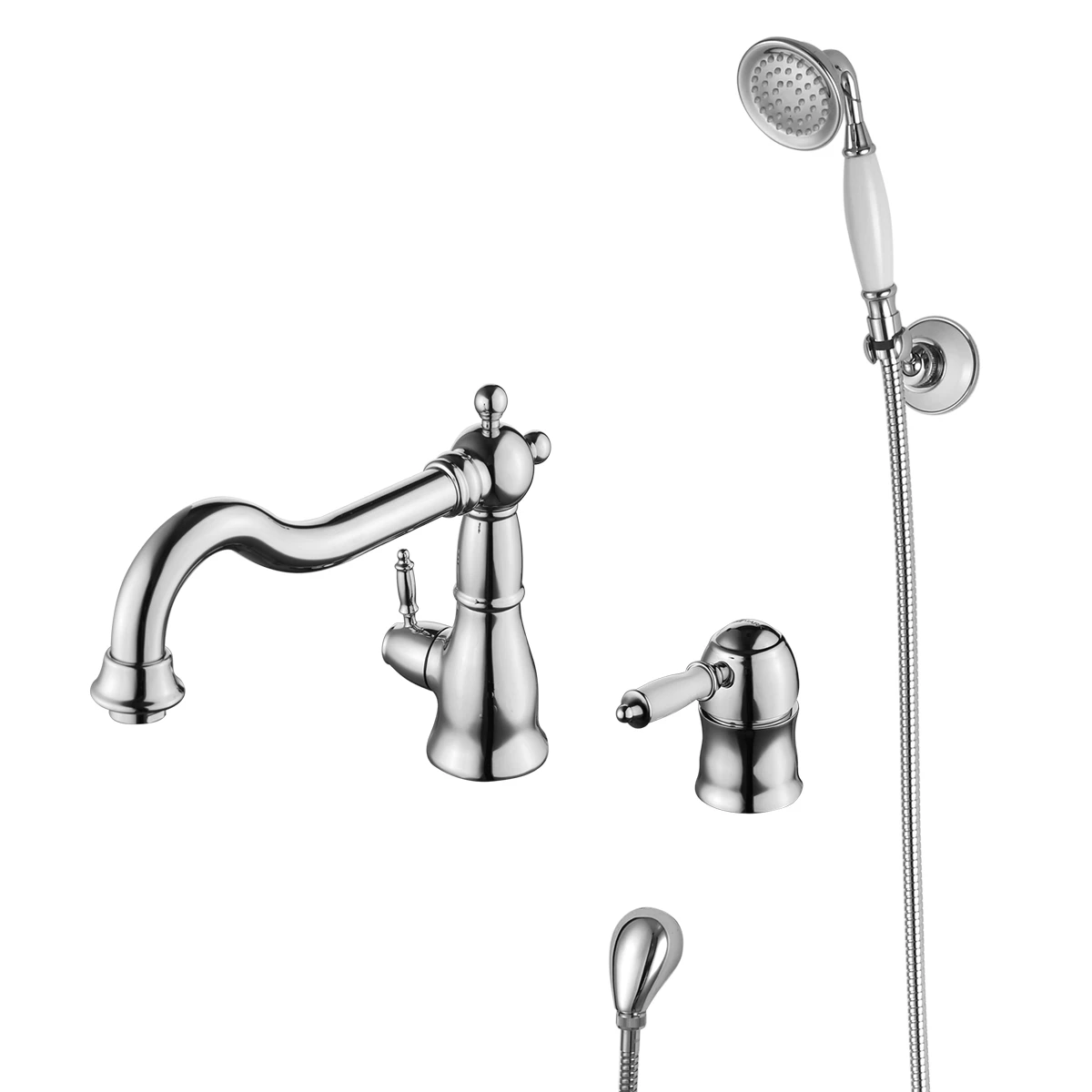 Смеситель Lemark Villa LM4847C для ванны встраиваемый, на 2 отверстия, с аксессуарами, хром - 0