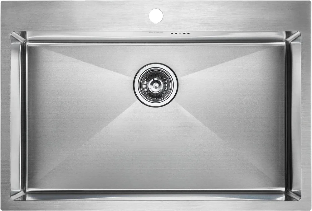 Мойка кухонная Paulmark Vast 75 брашированная сталь PM217551-BS - 0