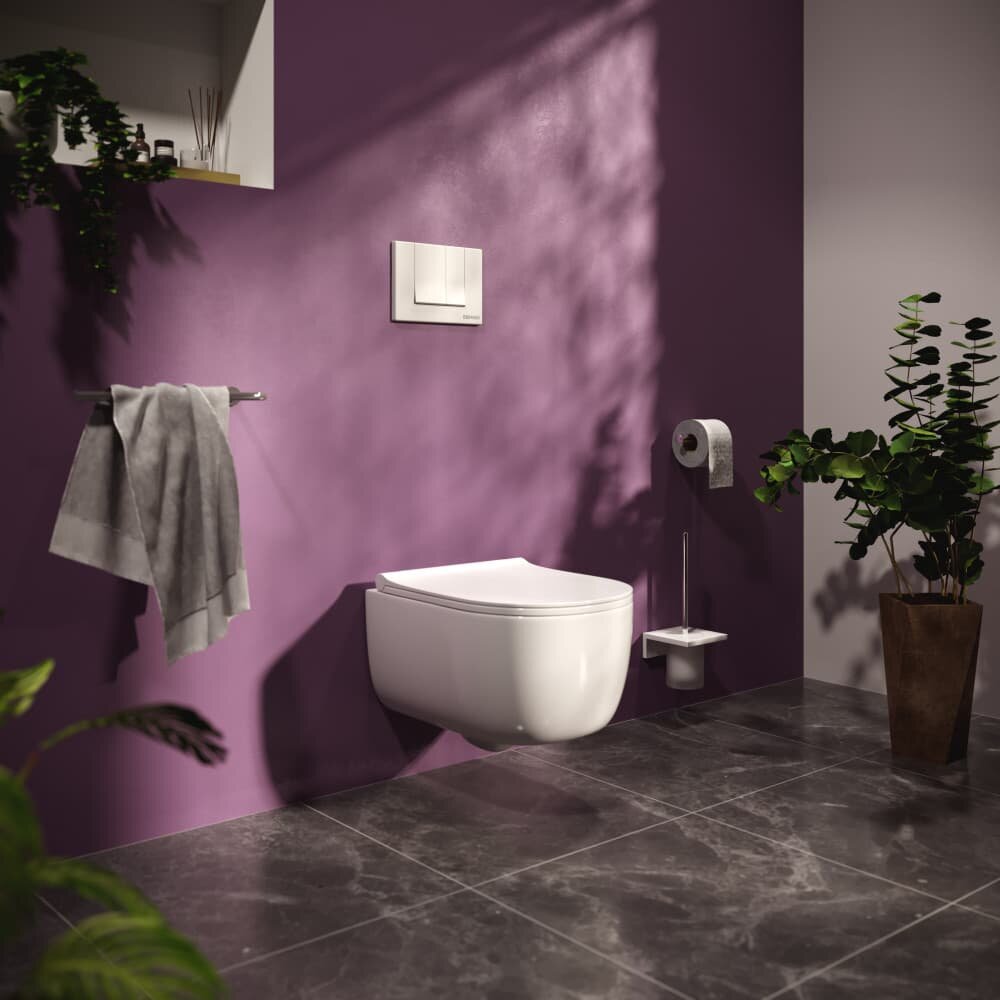 Система инсталляции для унитазов Berges Wasserhaus Novum с кнопкой смыва, белая 040241 - 1