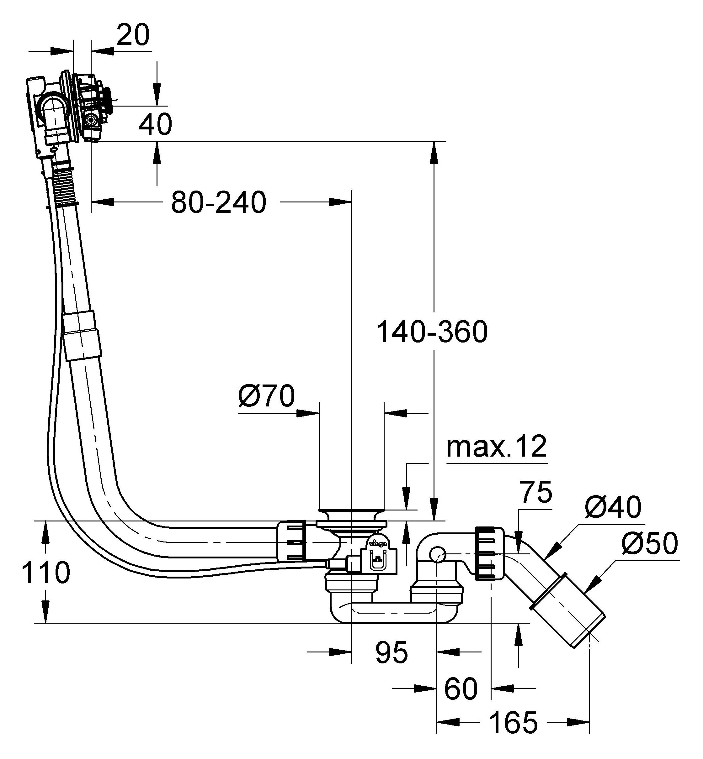 Слив-перелив Grohe Talentofill 28990000 + 19952000 - 3