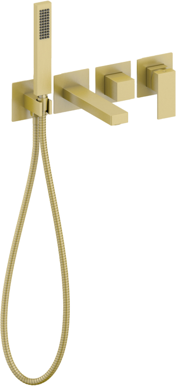 Смеситель для ванны с душем Timo Selene 2014/17YSM золото матовое - 0