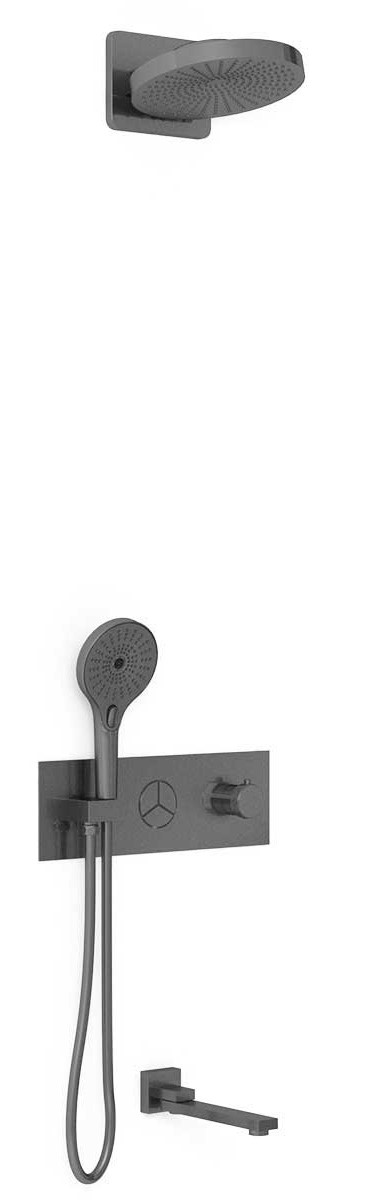 Душевой комплект Vincea Inspire с термостатом темный хром VSFW-432TI1GM - 0