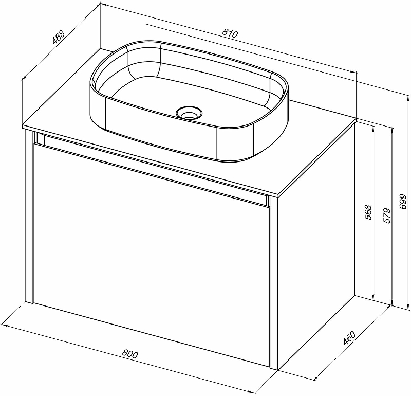 Тумба под раковину Allen Brau Fantasy 80 белый матовый 1.11002.WM - 7