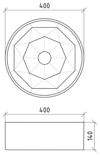 Раковина накладная Armadi Art NeoArt 40 золото 864 - 1