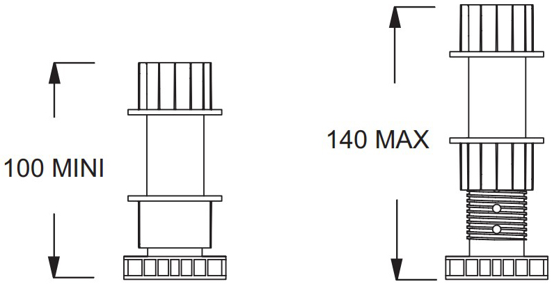 Ножки для душевого поддона Jacob Delafon Flight E62503 luxe E62503-00 - 1