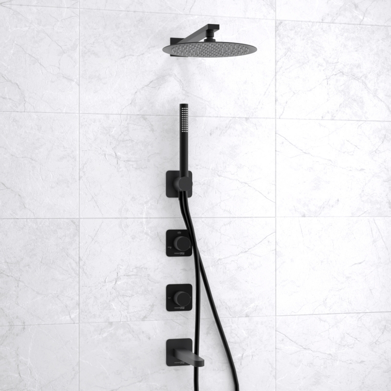 A5251.300.301.219.258.302.242.217 Встраиваемый комплект для ванны с верхней душевой насадкой, лейкой - 1