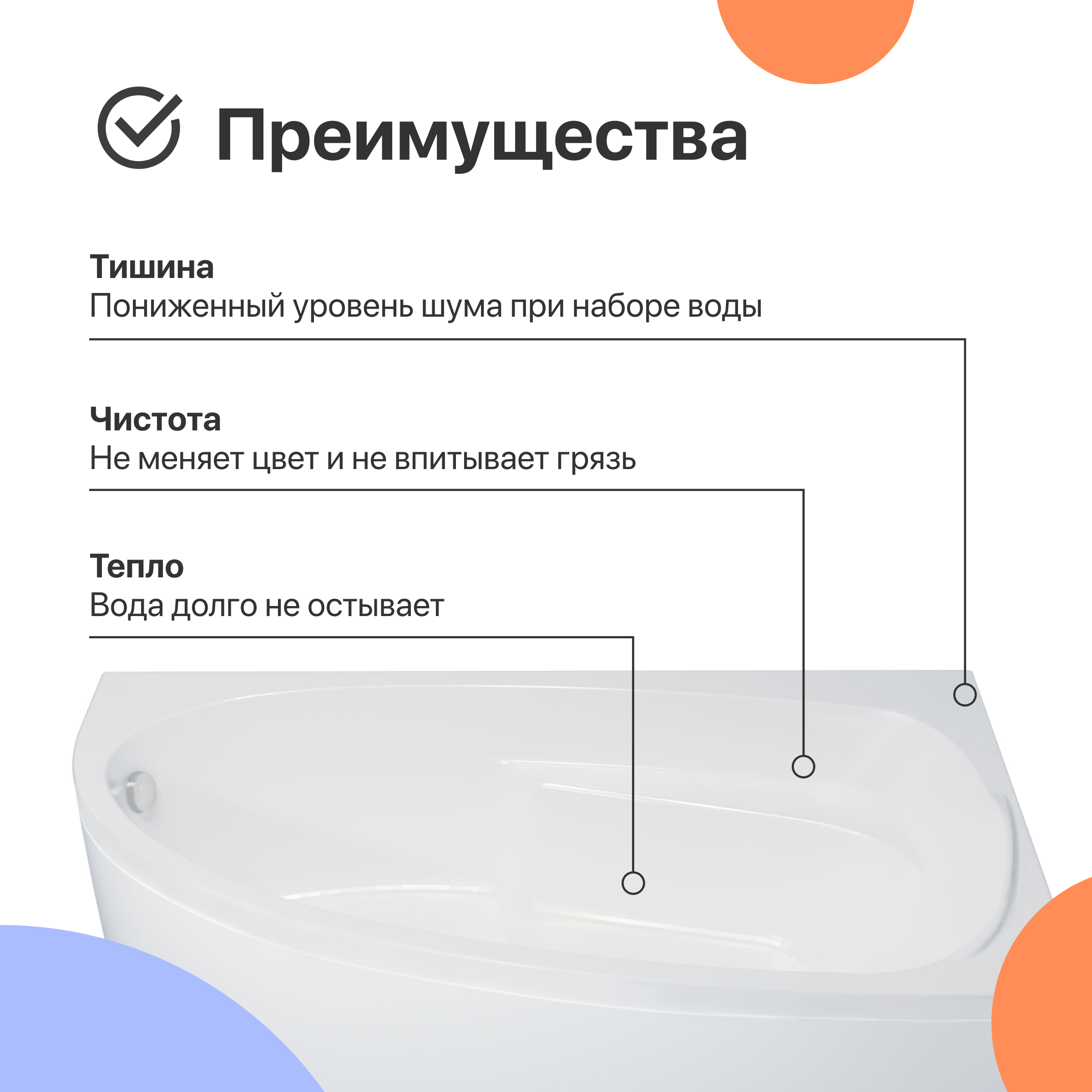 Акриловая ванна DIWO Валдай 150x95 L с каркасом 567929 - 4