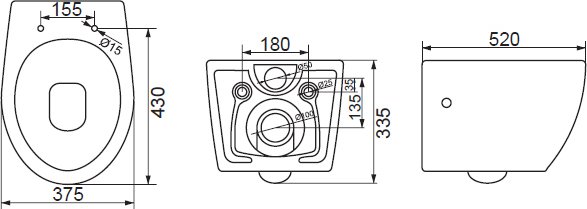Унитаз подвесной BelBagno Prospero BB507B/BB2020SC - 11