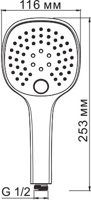 Душевая лейка Wasserkraft A050 светлая бронза - 4