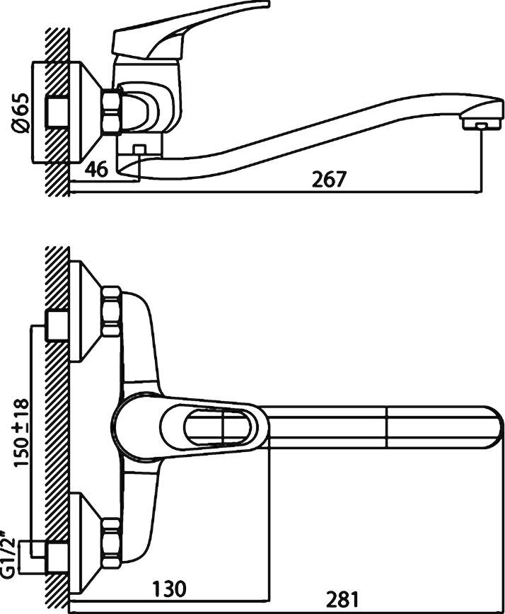 Смеситель Rossinka B B35-24 для кухонной мойки - 1