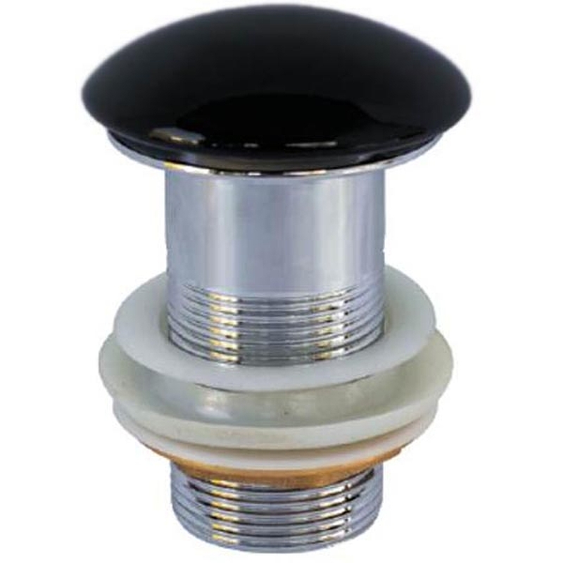 Донный клапан для раковины Ceramalux черный, глянцевый  RD018 - 0