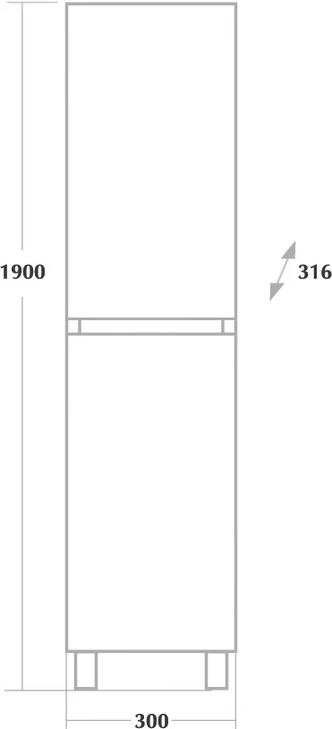 Шкаф-пенал Onika Элита 30 белый  403039 - 2