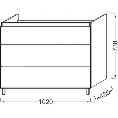 Тумба под раковину Jacob Delafon Odeon Up 102 см  EB994-E10 - 1