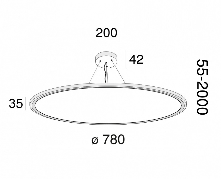 Подвесной светодиодный светильник Maytoni Cosmos MOD057PL-L78W4K - 1
