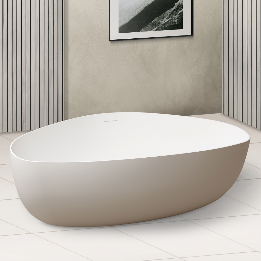 Ванна из искусственного камня Abber Stein 180х130 белый матовый AS9608 - 0