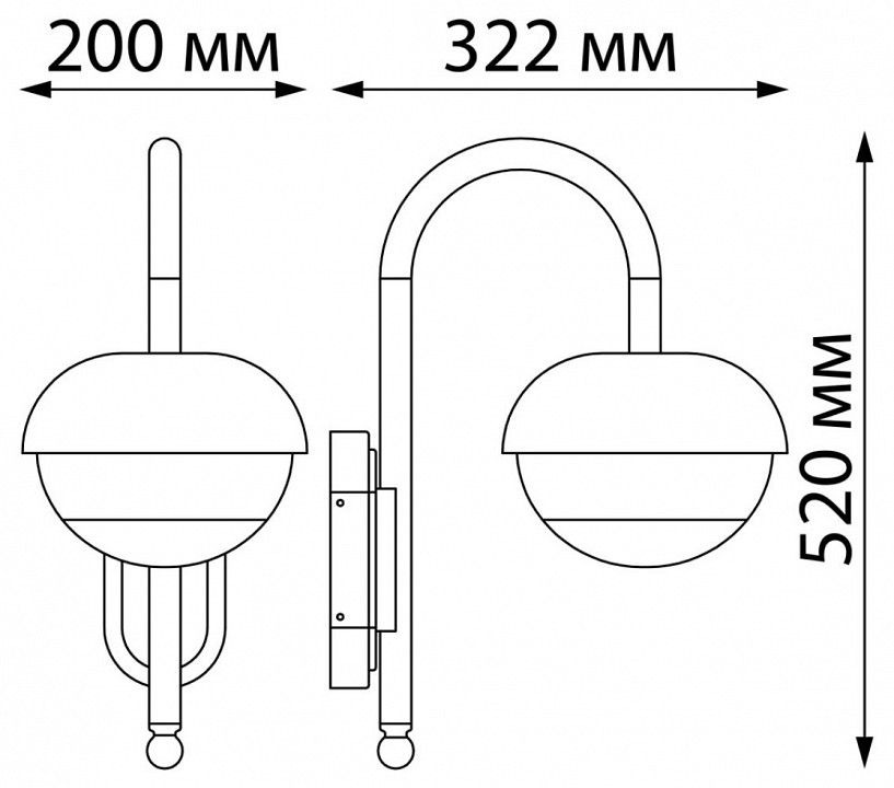Уличный настенный светильник Novotech Street Acorn 370955 - 2