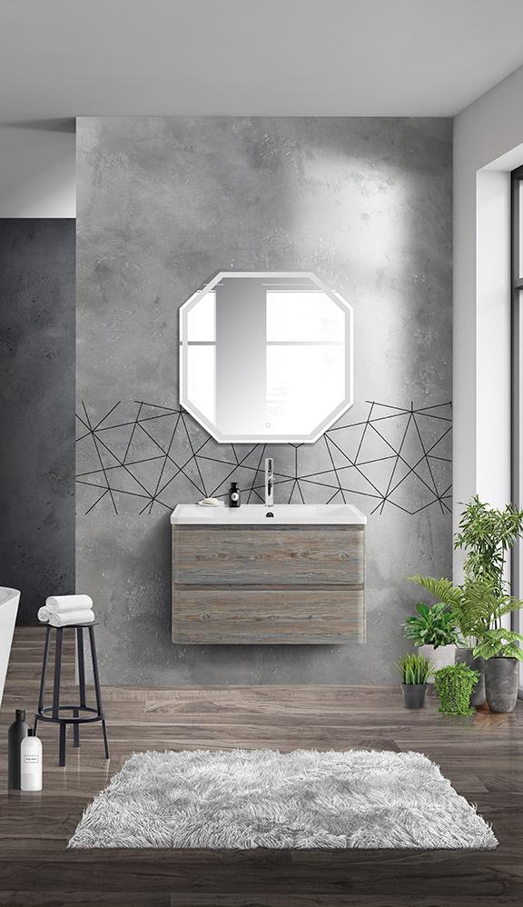 Тумба с раковиной BelBagno Albano 80 светлое дерево - 10